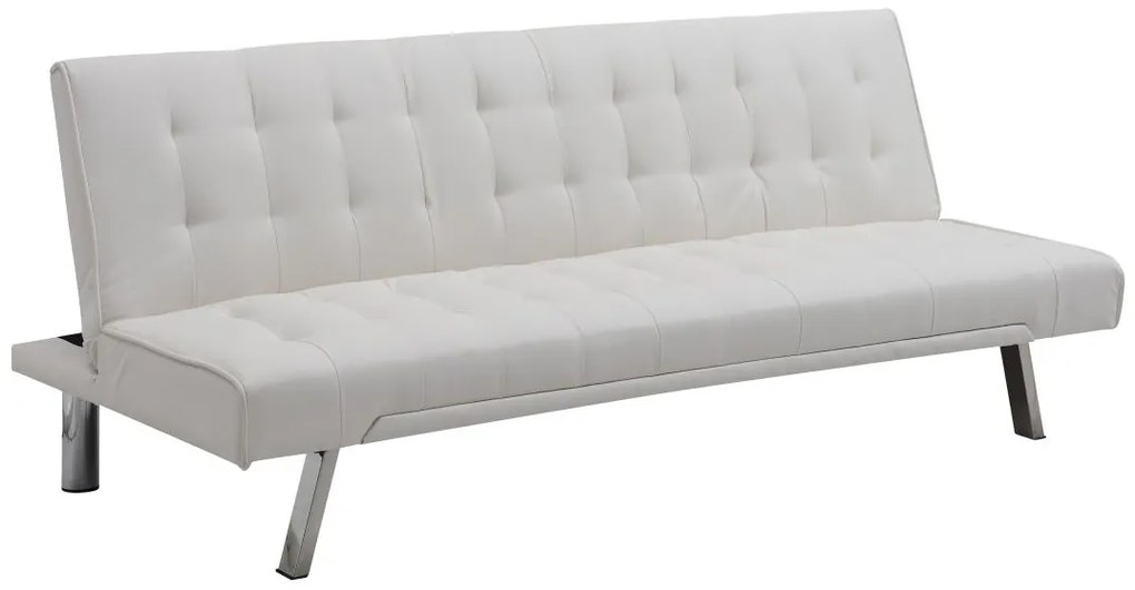 Divano letto clic clac in similpelle Bianco - GUILLAUME