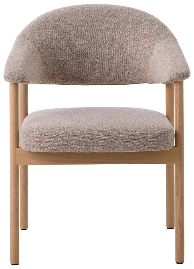 Set di sedie da pranzo beige in rovere massiccio con braccioli 2 pz Elk – Unique Furniture