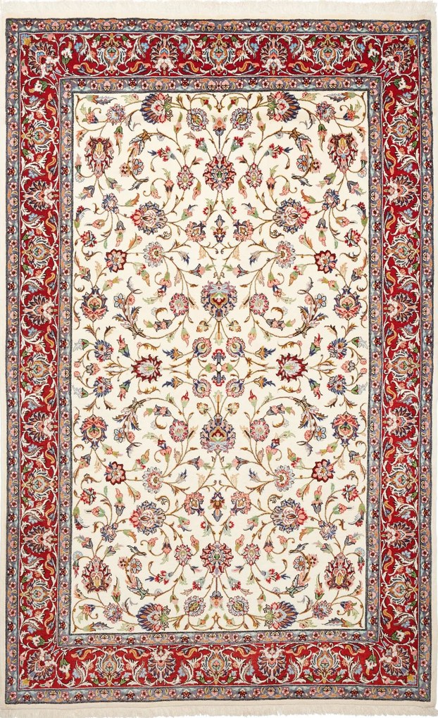 Isfahan Tappeto persiano 210x130 Beige (Iran) Annodato A Mano
