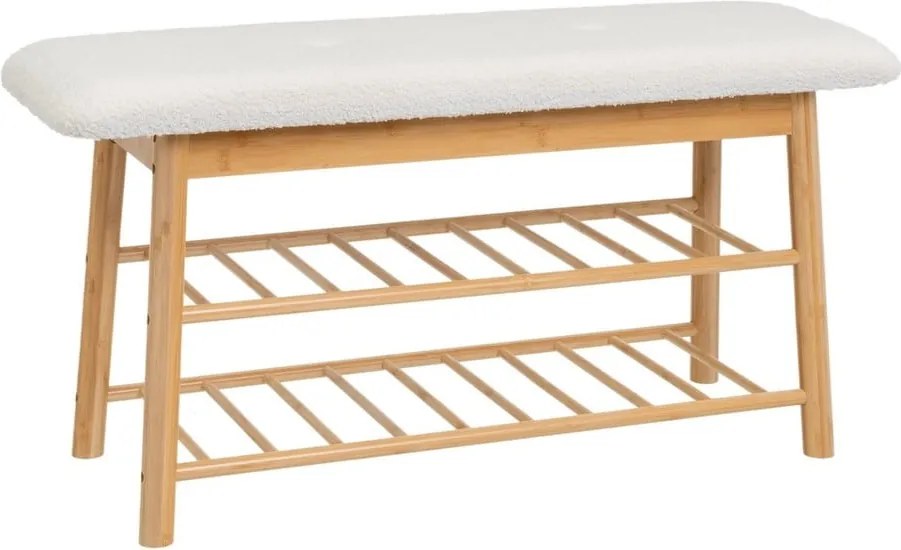 Panca in colore bianco e naturale - Casa Selección