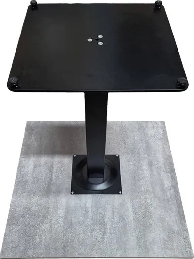 Tavolo pub ristorante bar quadrato 80x80 cm con piano laminato Noce H 75