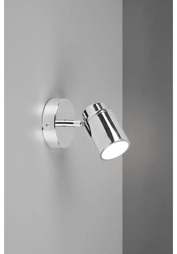 Faretto in metallo in argento lucido 10x9 cm Angelo - Trio