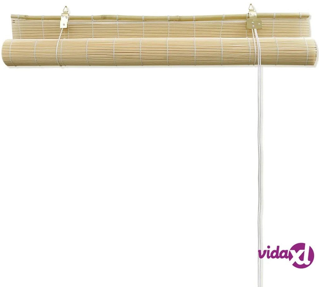 vidaXL Tende a Rullo in Bambù Naturale 120x160 cm