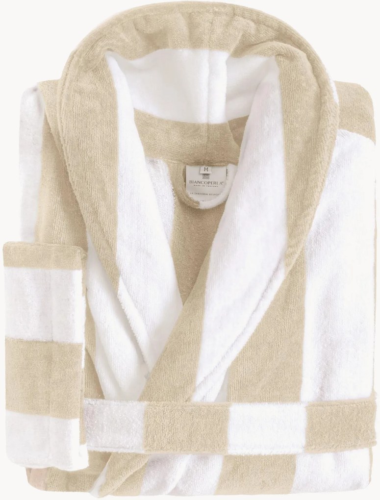 Accappatoio unisex in cotone velour con collo a scialle Forte