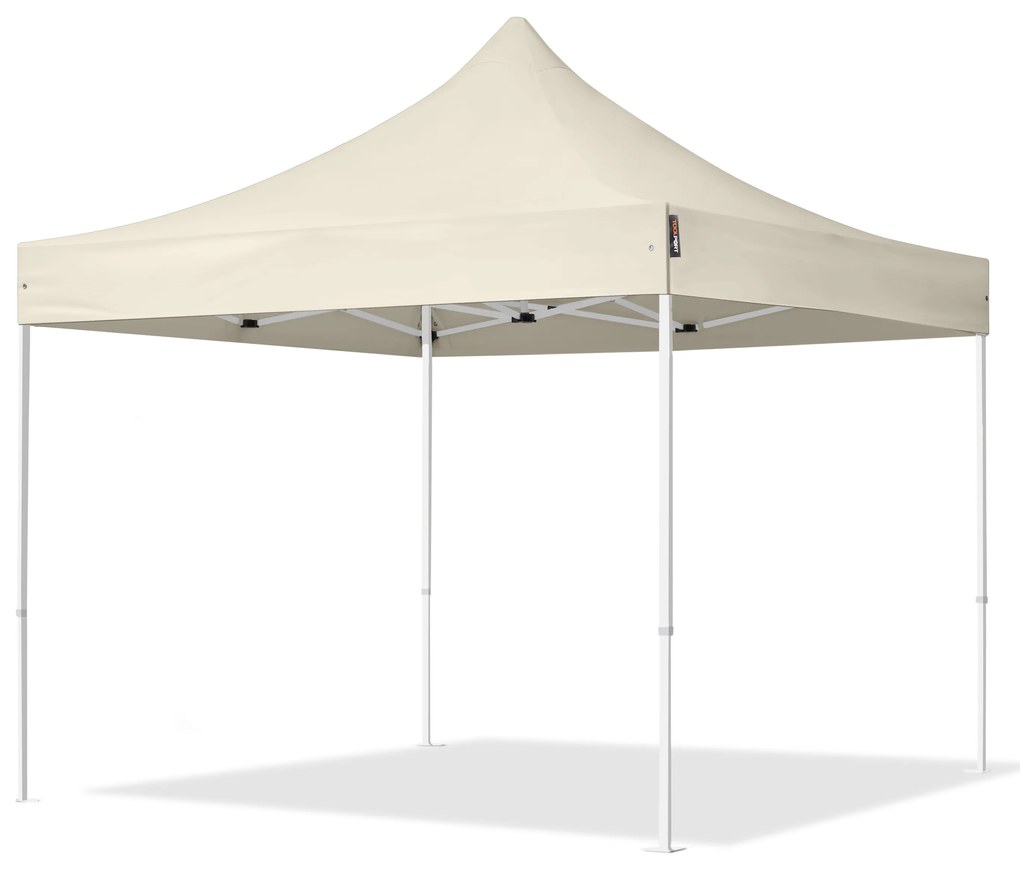 TOOLPORT 3x3m gazebo pieghevole, ECONOMY acciaio, crema - (581826)