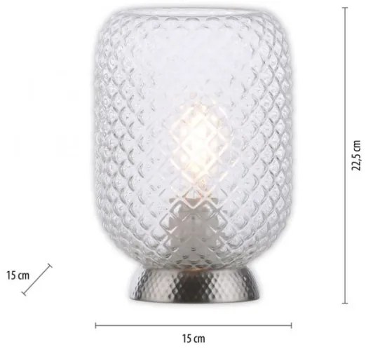 JUST LIGHT. 14906-55 - Lampada da tavolo REISHI 1xE27/40W/230V cromo