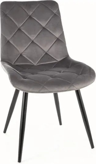 Sedia Ralph velluto grigio Blu14