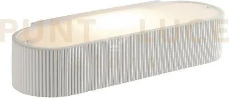 Applique a parete gatsby bianca 2 luci attacco e14 35x7x15cm in ges...
