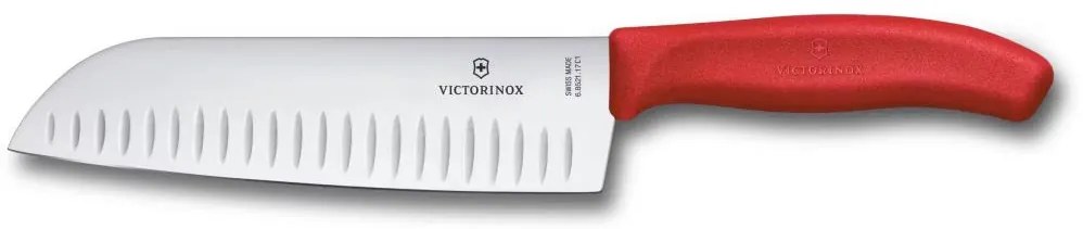 Victorinox - Coltello da cucina Santoku SWISS CLASSIC 17 cm rosso