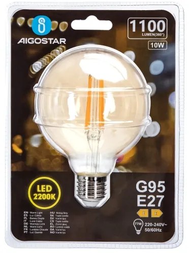 Lampadina LED G95 E27/10W/230V 2200K - Aigostar