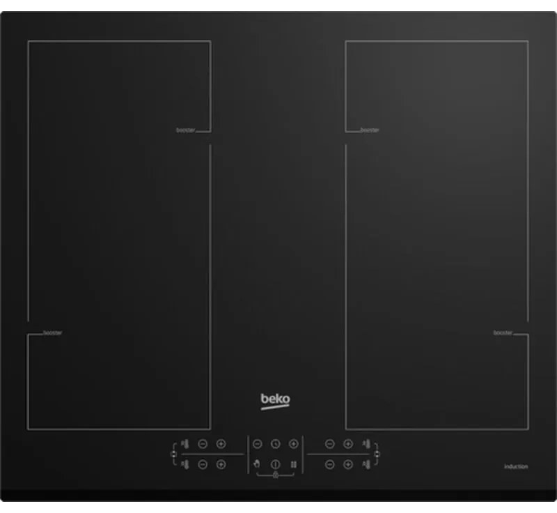 Beko - Piano Cottura a Induzione 60cm 4 Fuochi 7200w Nero - Hii64206f2mt
