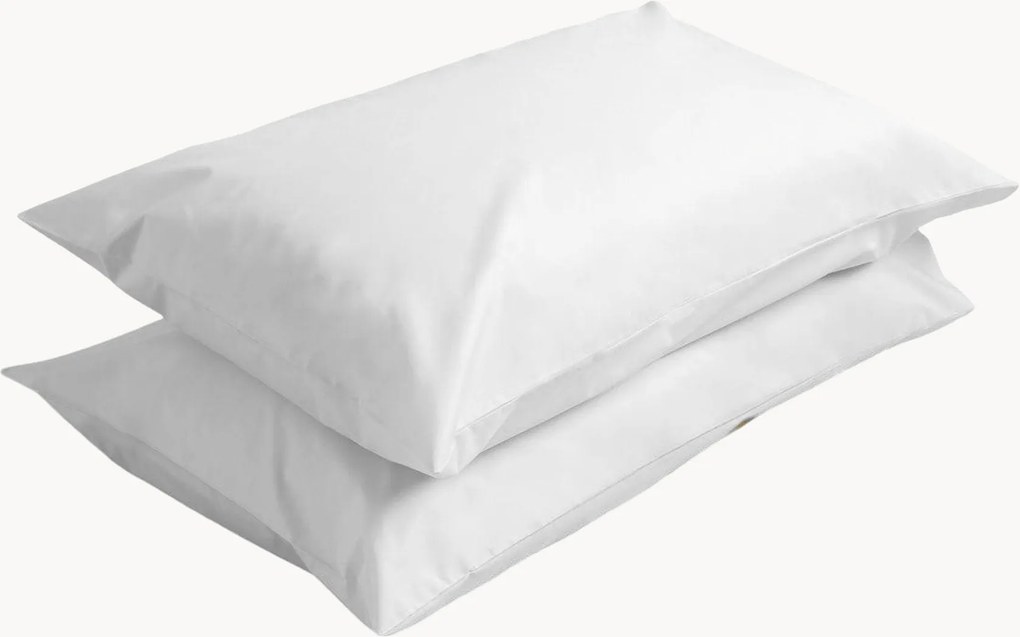 Set di 2 federe in percalle di cotone White