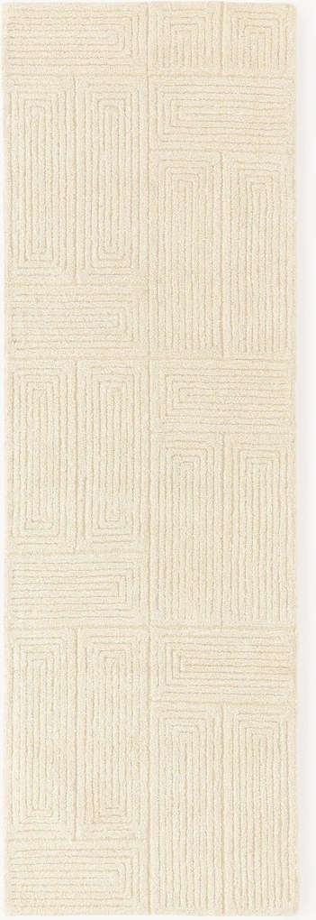 Passatoia in lana fatta a mano con motivo in rilievo Alexia