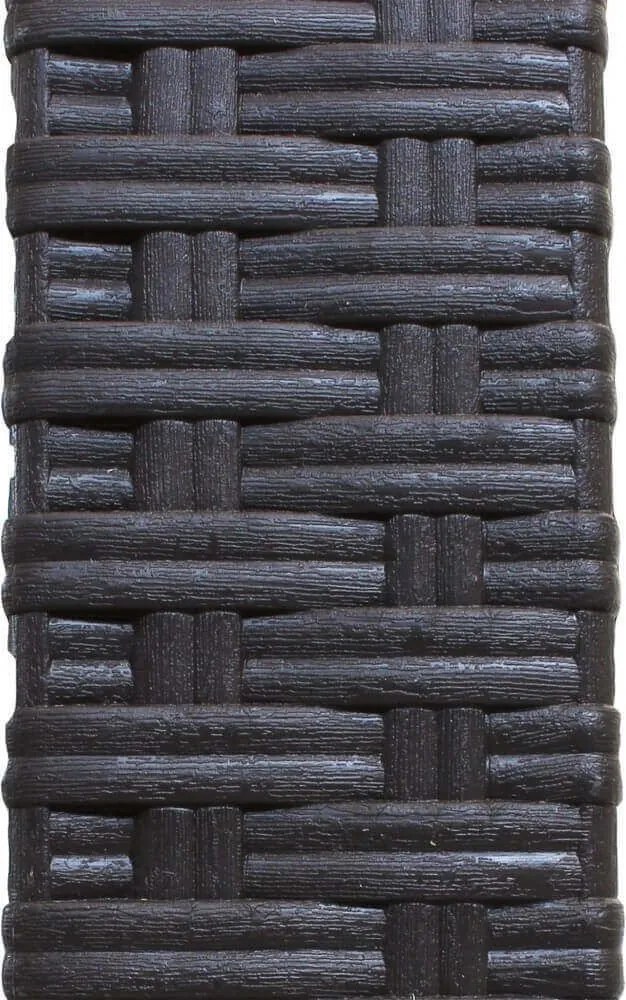 CALIGOLA - set tavolo in resina effetto rattan cm 80 x 80 x 74 h con 4 poltrone Alma