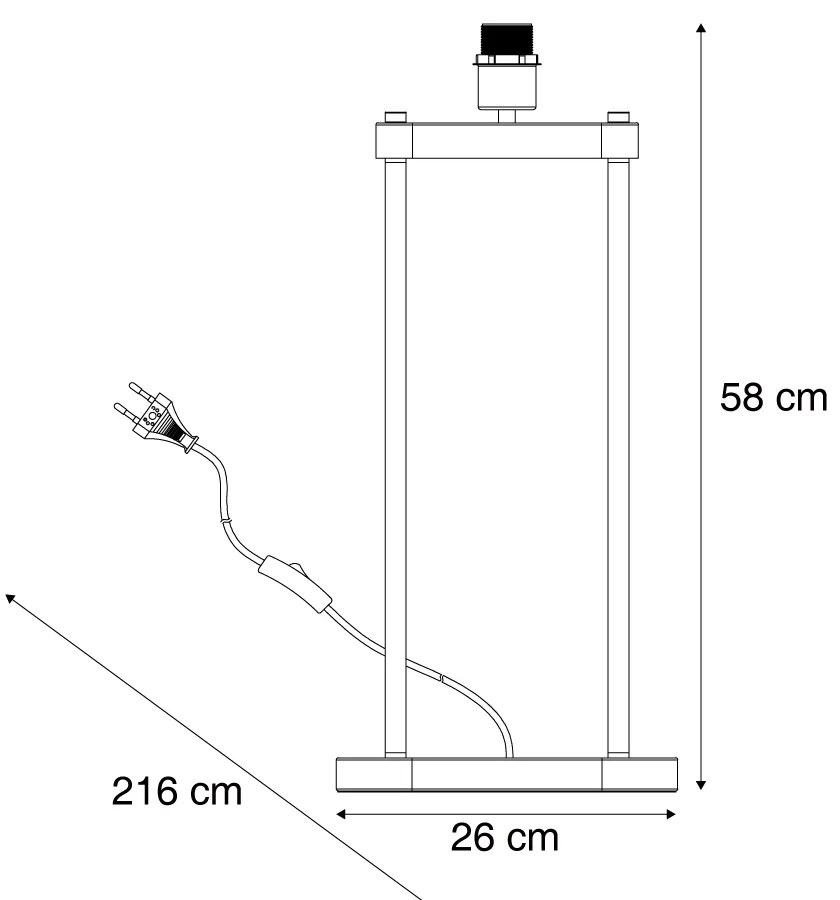 Lampada da tavolo moderna ottone - Thijmen