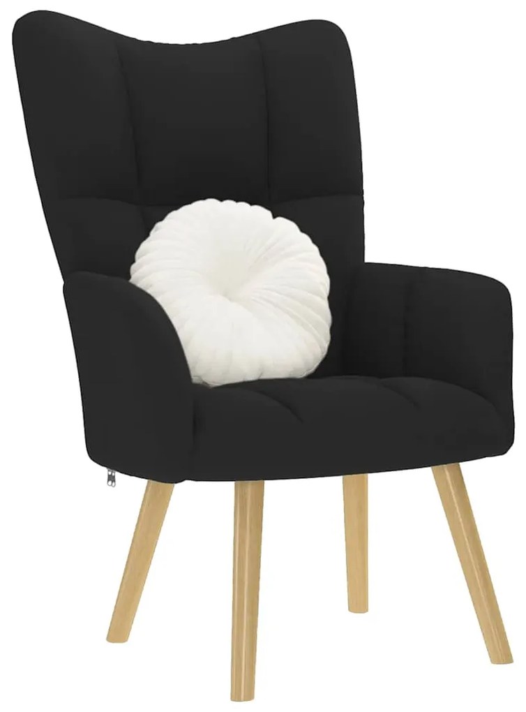 Sedia Relax Nera İn Tessuto /