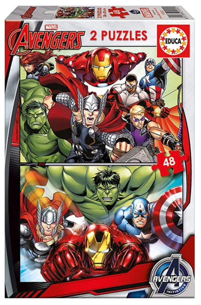 Puzzle per Bambini Marvel Avengers Educa (2 x 48 pcs)