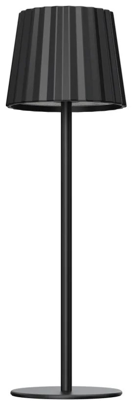 Lampada da Tavolo Ricaricabile 2.2W, IP54 CCT Dimmerabile - Nero Rigato Colore del corpo Nero
