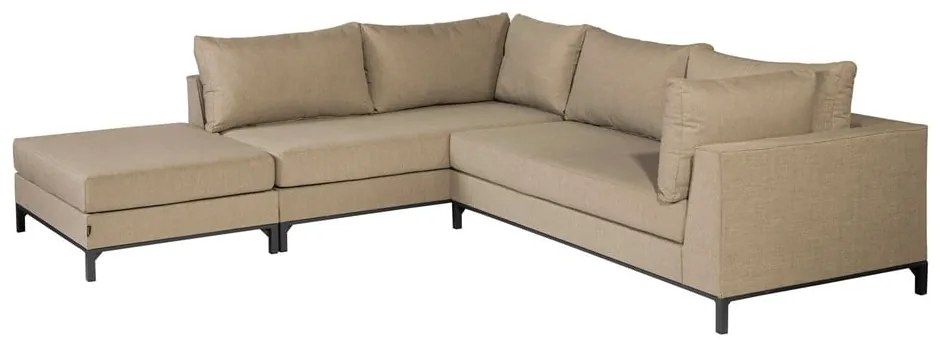 Divano da giardino beige, angolo sinistro Sicilie - Exotan