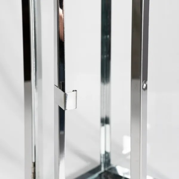 Lanterna decorativa 49 cm in cromo lucido