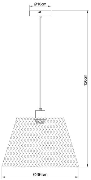 Globo 15646H1 - Lampadario a sospensione con filo BAKU 1xE27/40W/230V diametro 36 cm