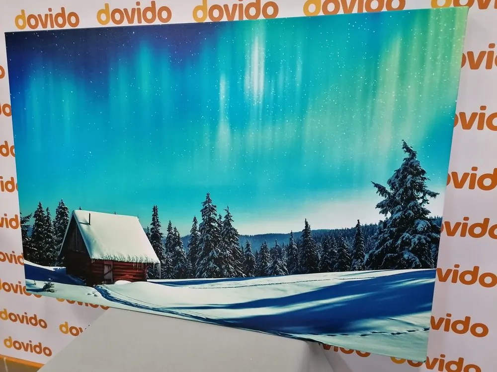 Quadro su tela – Paesaggio invernale fiabesco
