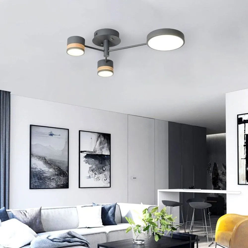 LAMPADA DA SOFFITTO GREY GRIGIA APP530-3C