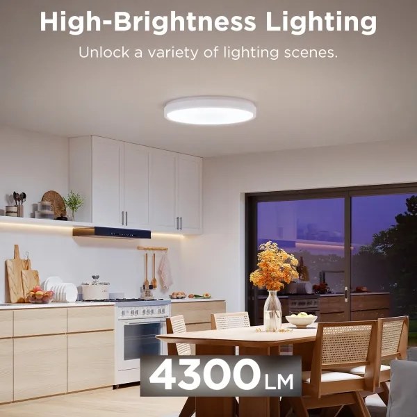 Govee - LED RGBIC Plafoniera con dimmer LED/49W/230V 2700-6500K Wi-Fi