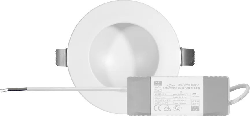 Faro LED da incasso Rotondo Luce INDIRETTA 8W Foro Ø92mm Colore Bianco Naturale 4.000K