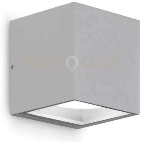Ges171- applique 2 luci attacco gx53 alluminio e vetro colore grigi...