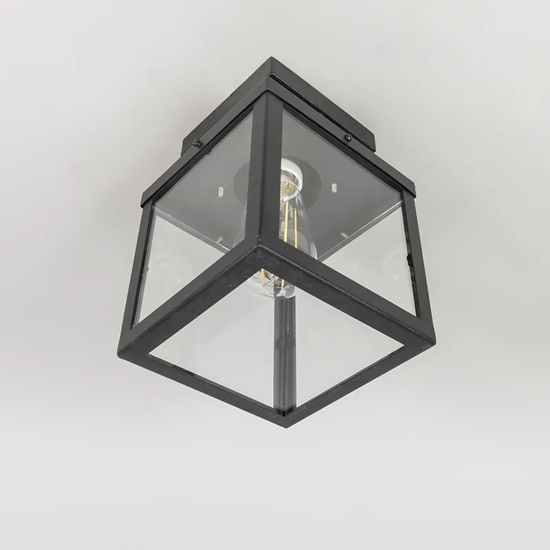 Lampada da soffitto da esterno industriale nera 1 luce - Rotterdam