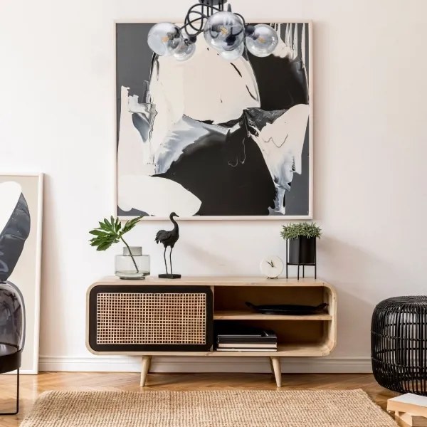 Lampadario a plafone LATIL 5xE27/60W/230V nero