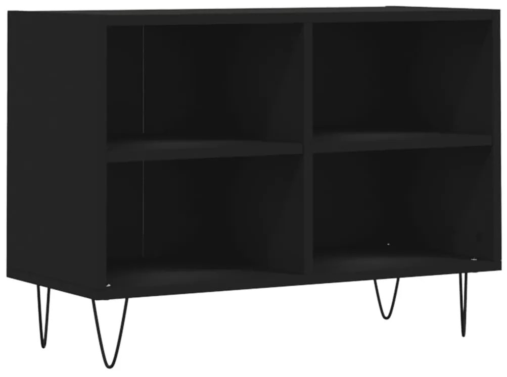 Mobile porta tv nero 69,5x30x50 cm in legno multistrato