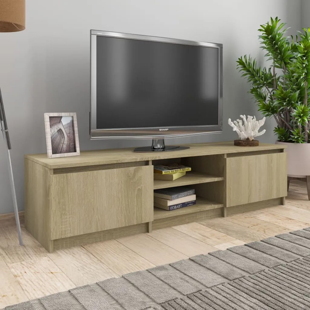 Mobile tv rovere sonoma 140x40x35,5 cm in truciolato