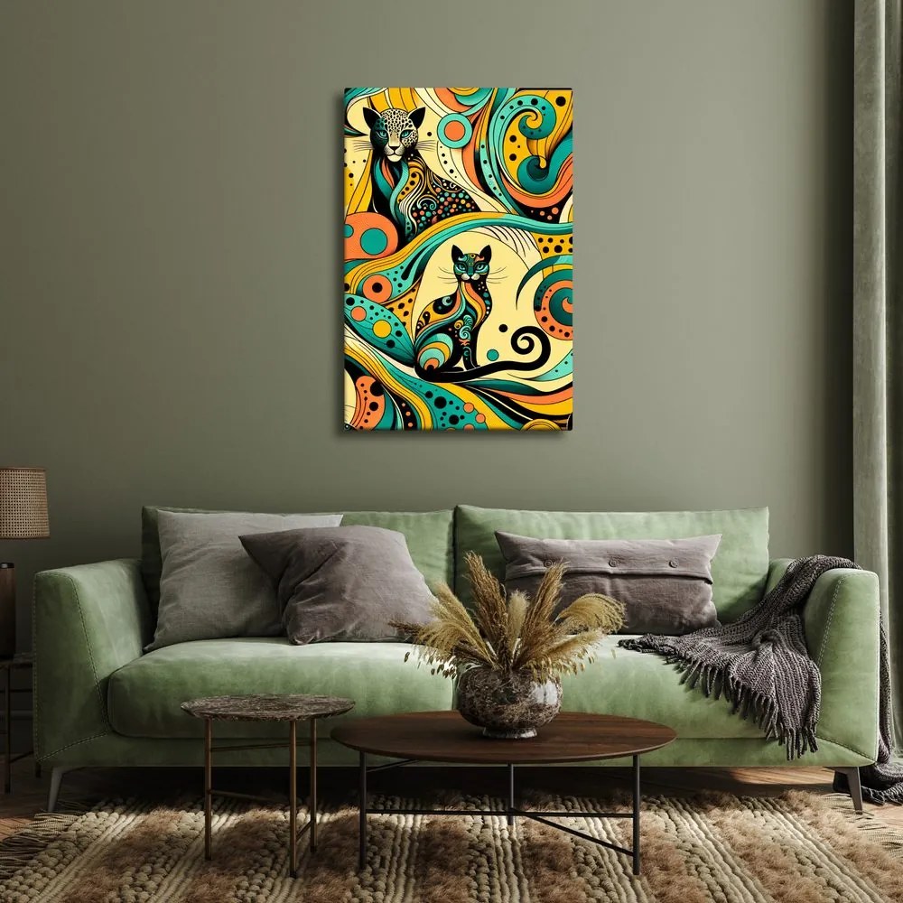 Quadro su tela – Gatti ornamentali
