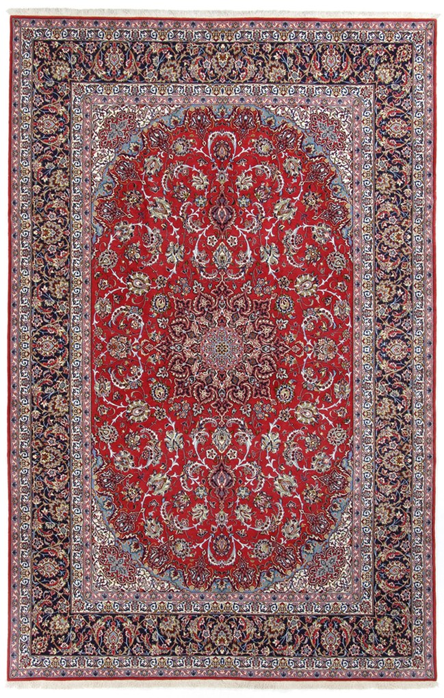 Isfahan Tappeto 310x200 (Iran) Annodato A Mano