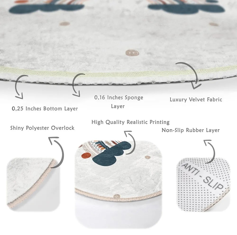 Tappeto per bambini crema ø 100 cm Comfort - Mila Home