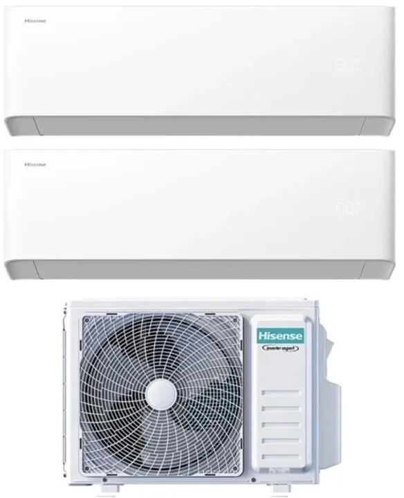Condizionatore Hisense Dual Split uni hb 12+12 con 2AMW52U4RXC R-32 Wi-Fi Integrato