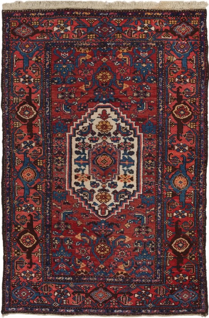 Hamedan Tappeto 130x200 (Iran) Annodato A Mano