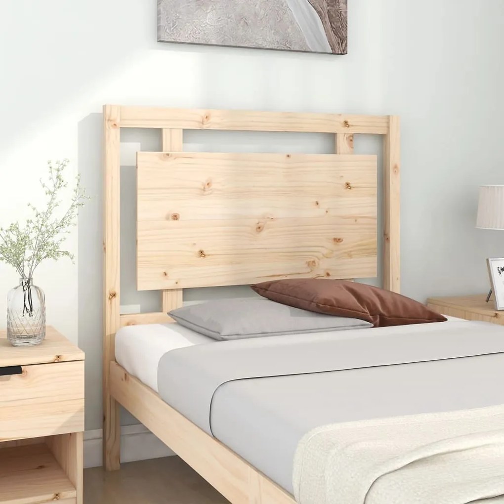 Testiera per letto 95,5x4x100 cm in legno massello di pino