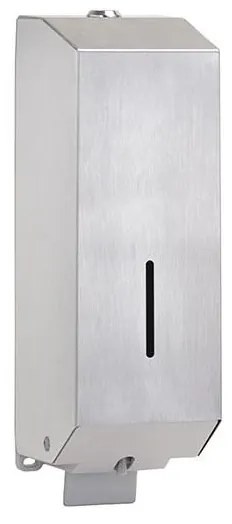 Dispenser di sapone 10x32 cm in acciaio inox/argento