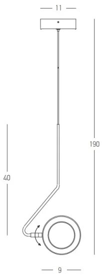 Zambelis 22045 - Lampadario a sospensione con filo LED dimmerabile LED/7W/230V CRI90 nero