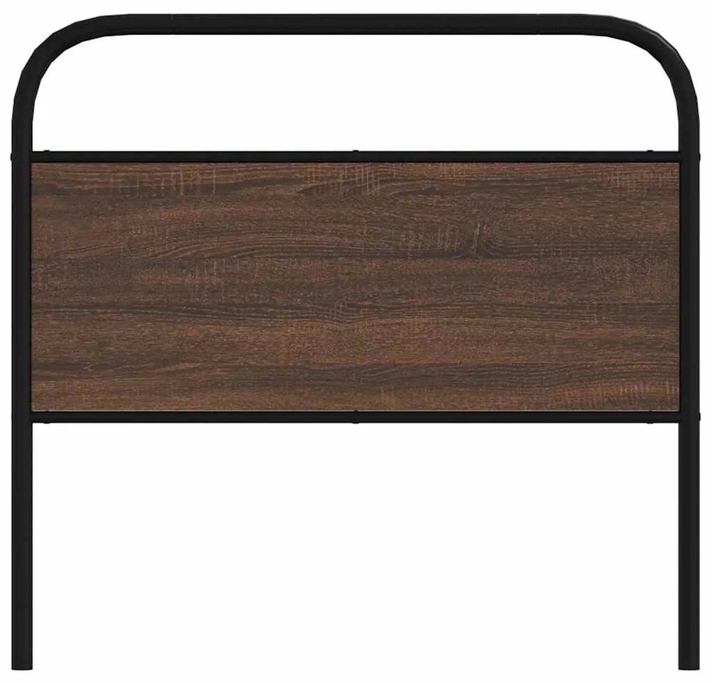 Testiera rovere marrone 90 cm in acciaio e truciolato