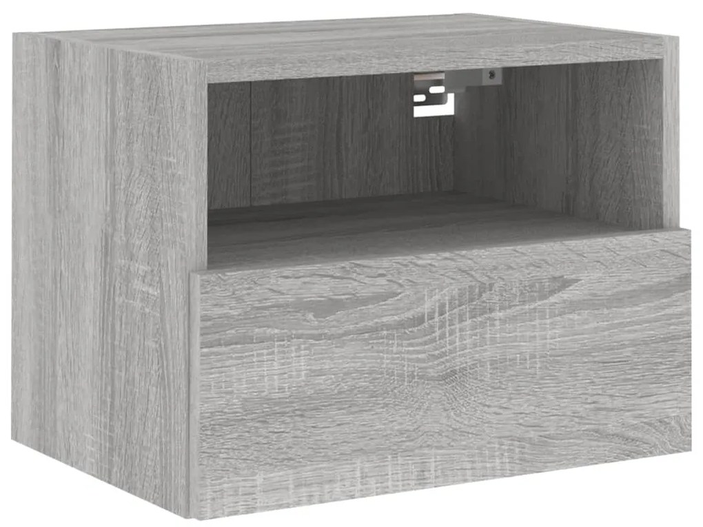 Mobile tv parete grigio sonoma 40x30x30 cm in legno multistrato