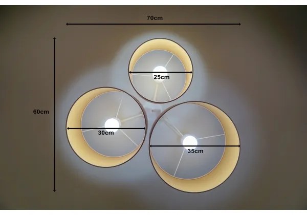 Duolla - Plafoniera ROLLER TRIO 3xE27/60W/230V rosa