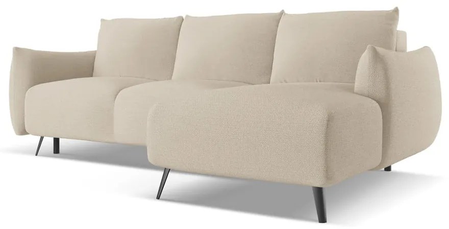 Divano angolare beige (con penisola a destra) Malie – Makamii