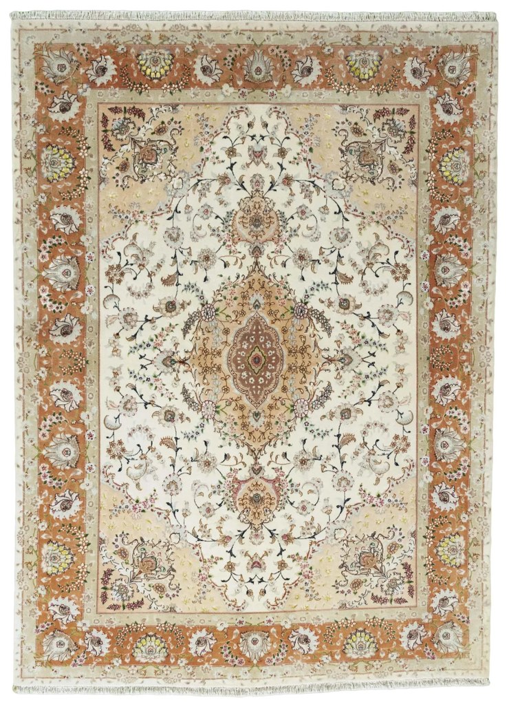 Tabriz Tappeto persiano 150x210 Beige (Iran) Annodato A Mano