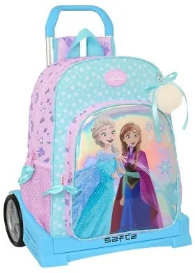 Trolley per la Scuola Frozen Cool days Violetta Blu cielo 33 x 42 x 14 cm