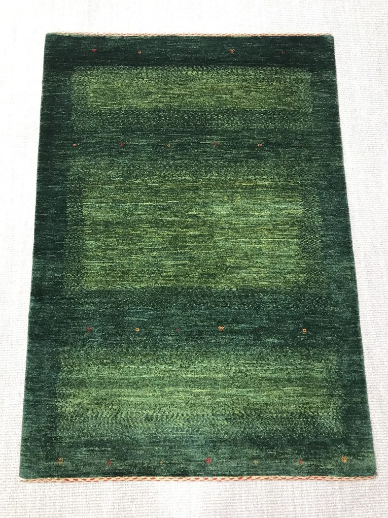 Loribaft Tappeto persiano 100 x 140 Verde (Iran) Annodato A Mano