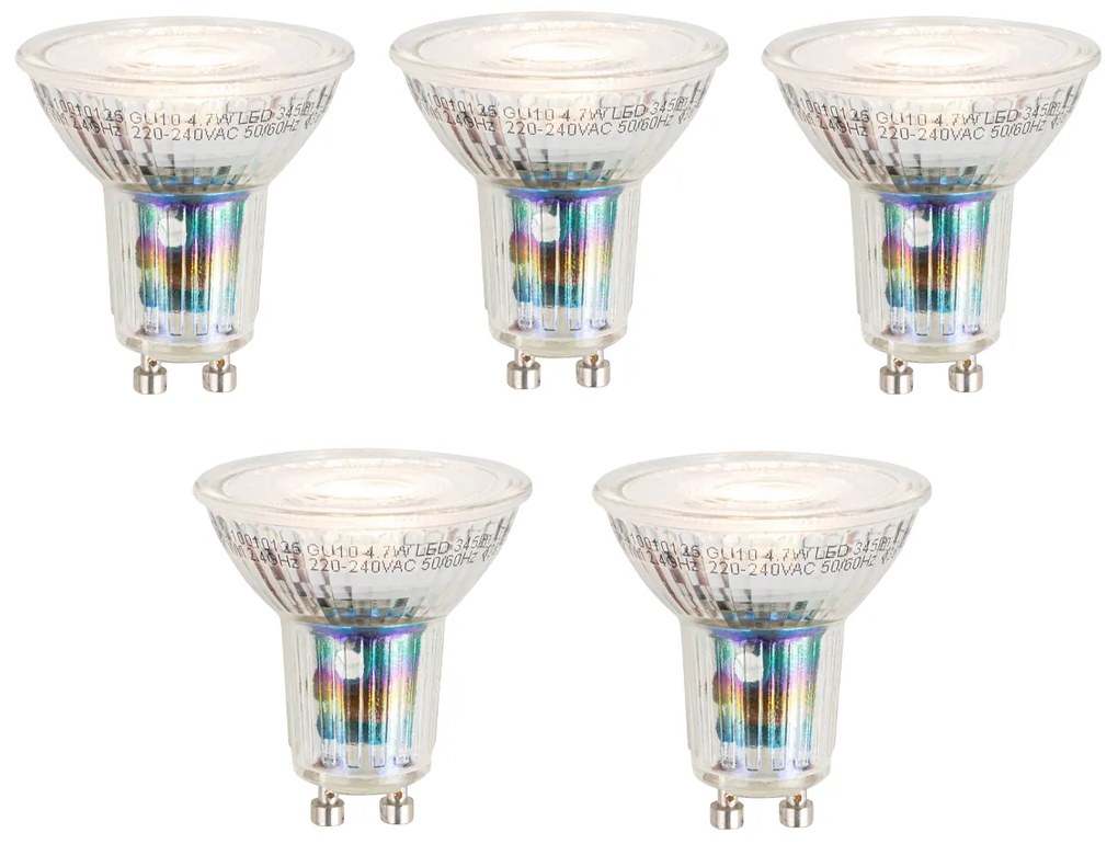 Set di 5 lampadine LED Smart GU10 50mm dimmerabili 4,7W 345 lm 2700-6500K